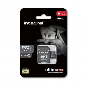 Karta Pamięci SDXC INTEGRAL 64GB + Adapter High Speed